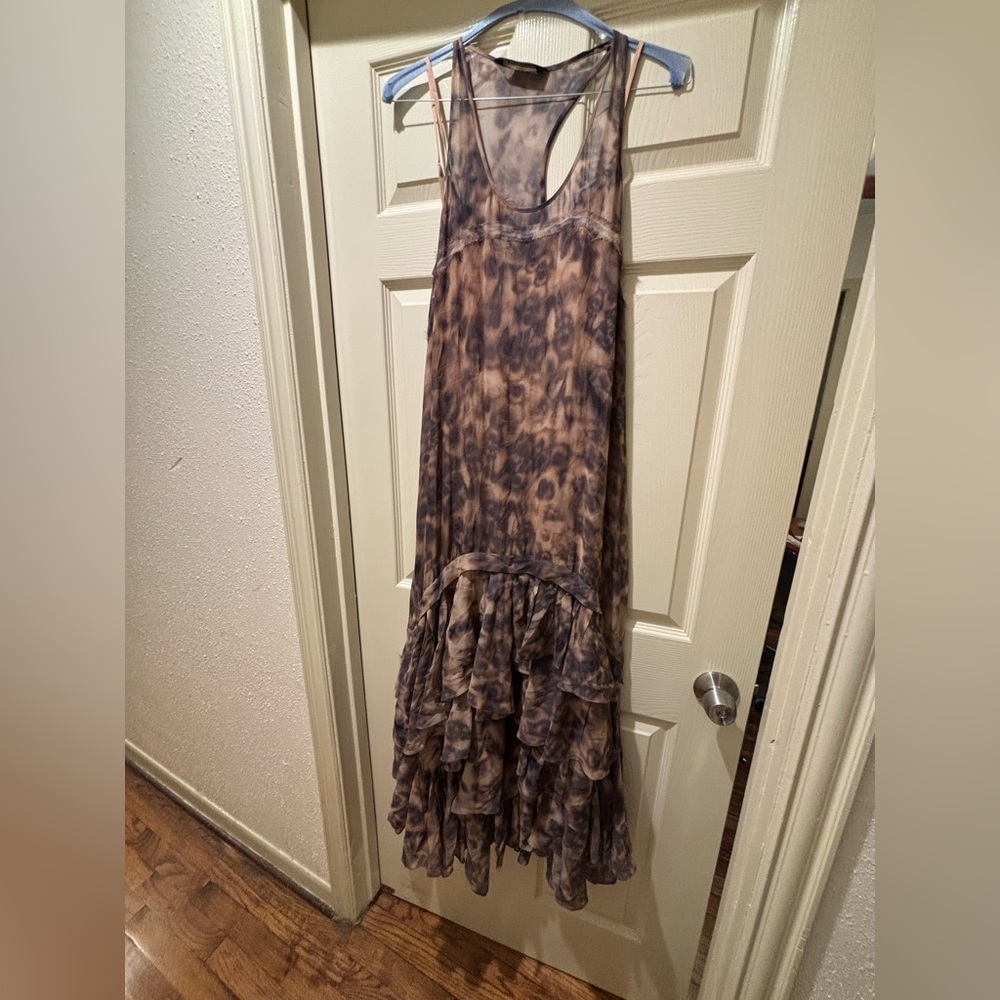 All Saints Silk Maxi Dress